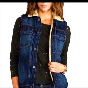 Citizens of Humanity Denim & Sherpa Vest